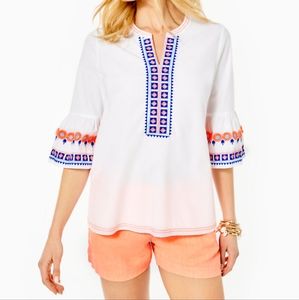 NWT Lilly Pulitzer Rissa White Tunic Top  Sz M